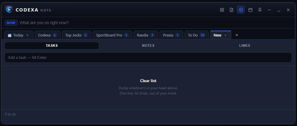 Codexa Note screen 3 — notes and voice record